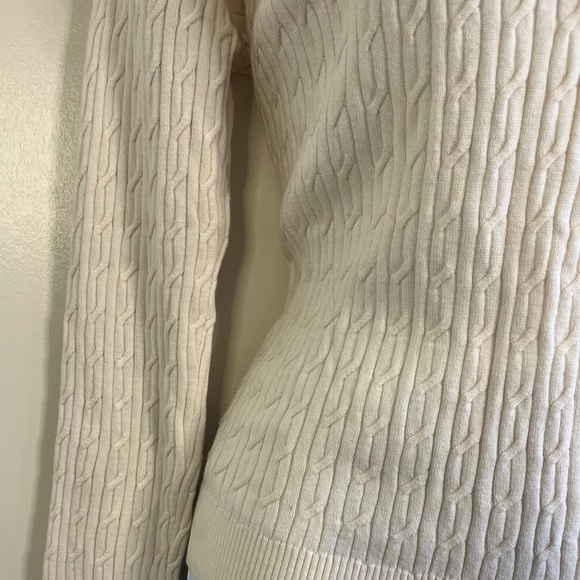 Talbots Cable Knit Long Sleeve Turtleneck Sweater - Picture 3 of 8
